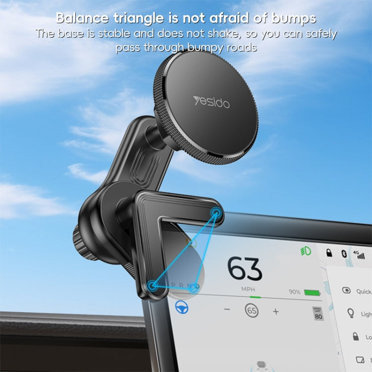 Yesido C213 Car Floating Screen Clip-on MagSafe Magnetic Phone Holder - Black