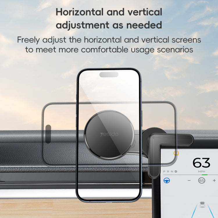 Yesido C213 Car Floating Screen Clip-on MagSafe Magnetic Phone Holder - Black