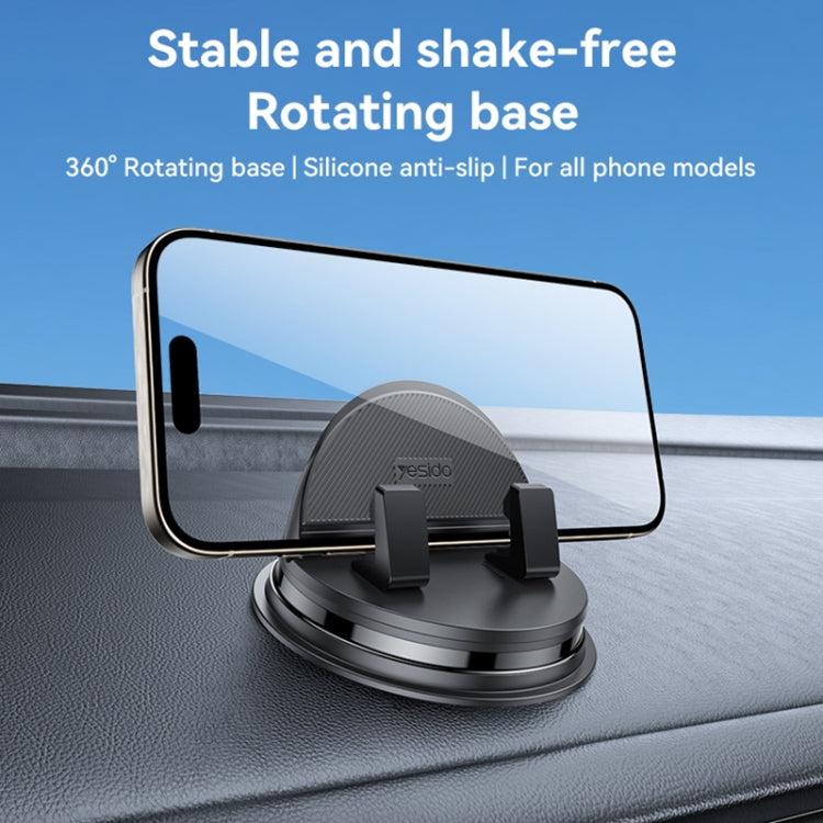 Yesido C268 Car Dashboard 360 Degree Rotating Base Phone Holder - Black
