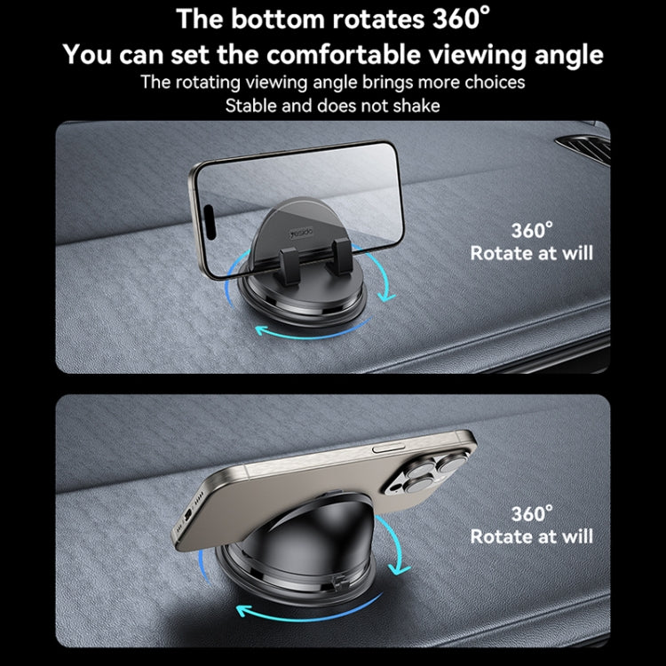 Yesido C268 Car Dashboard 360 Degree Rotating Base Phone Holder - Black
