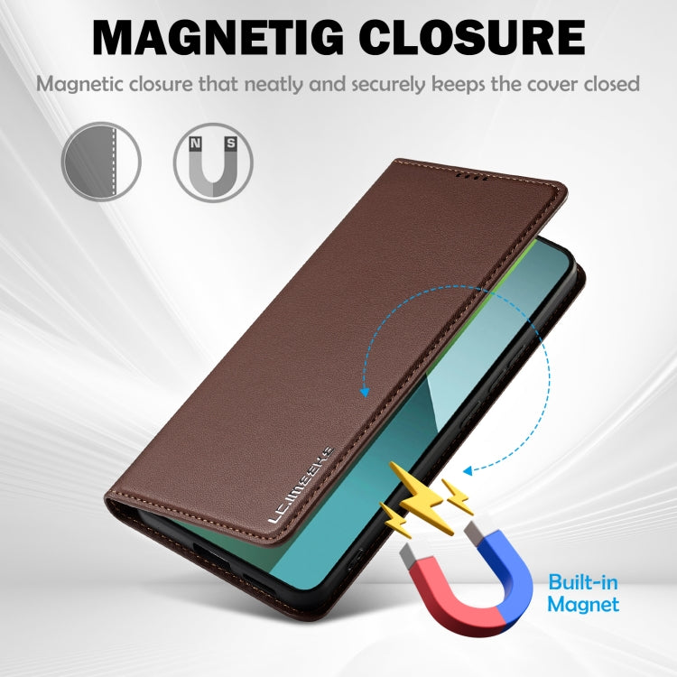 For Redmi Note 13 Pro 5G LC.IMEEKE L1 Series Frosted Fine Texture PU Phone Case
