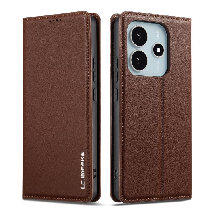 For Redmi Note 14 4G 164.84mm LC.IMEEKE L1 Series Frosted Fine Texture PU Phone Case