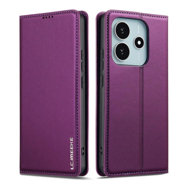 For Redmi Note 14 4G 164.84mm LC.IMEEKE L1 Series Frosted Fine Texture PU Phone Case