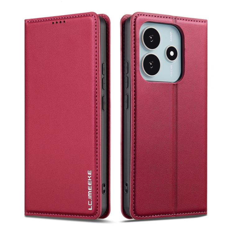 For Redmi Note 14 4G 164.84mm LC.IMEEKE L1 Series Frosted Fine Texture PU Phone Case