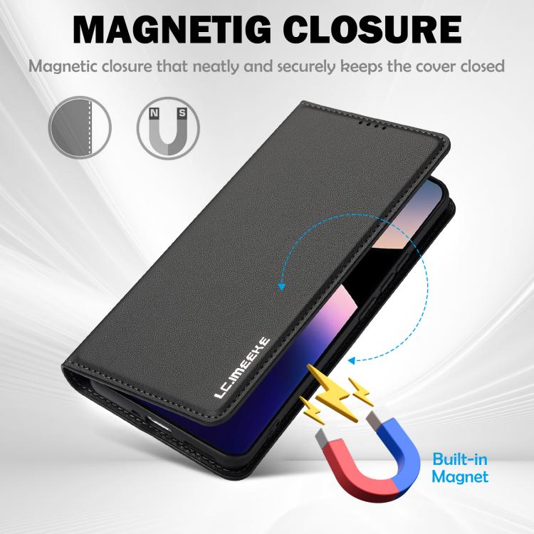 For Redmi Note 14 Pro 4G LC.IMEEKE L1 Series Frosted Fine Texture PU Phone Case