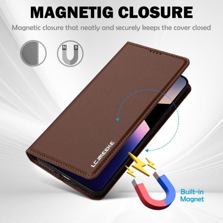 For Redmi Note 14 Pro 4G LC.IMEEKE L1 Series Frosted Fine Texture PU Phone Case