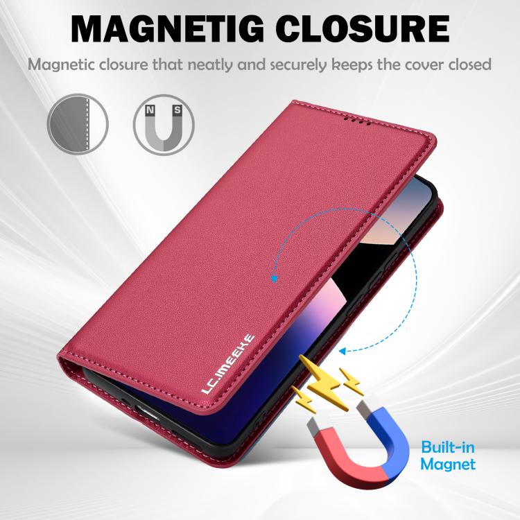 For Redmi Note 14 Pro 4G LC.IMEEKE L1 Series Frosted Fine Texture PU Phone Case