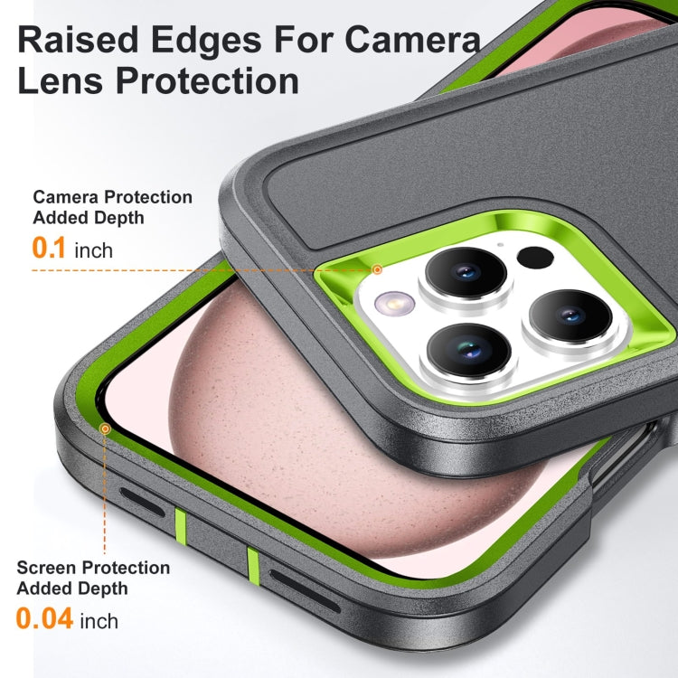 For iPhone 16 Pro Max Rugged PC + Silicone Phone Case with Holder