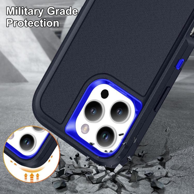 For iPhone 16 Pro Max Rugged PC + Silicone Phone Case with Holder