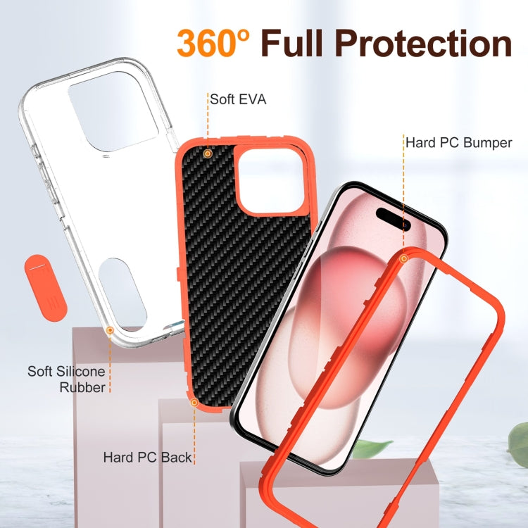 For iPhone 16 Pro Max Rugged PC + Silicone Phone Case with Holder