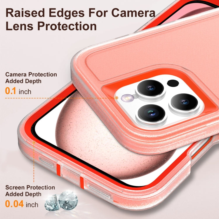 For iPhone 16 Pro Max Rugged PC + Silicone Phone Case with Holder
