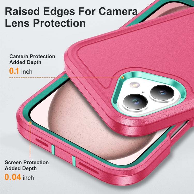 For iPhone 16 Rugged PC + Silicone Phone Case with Holder