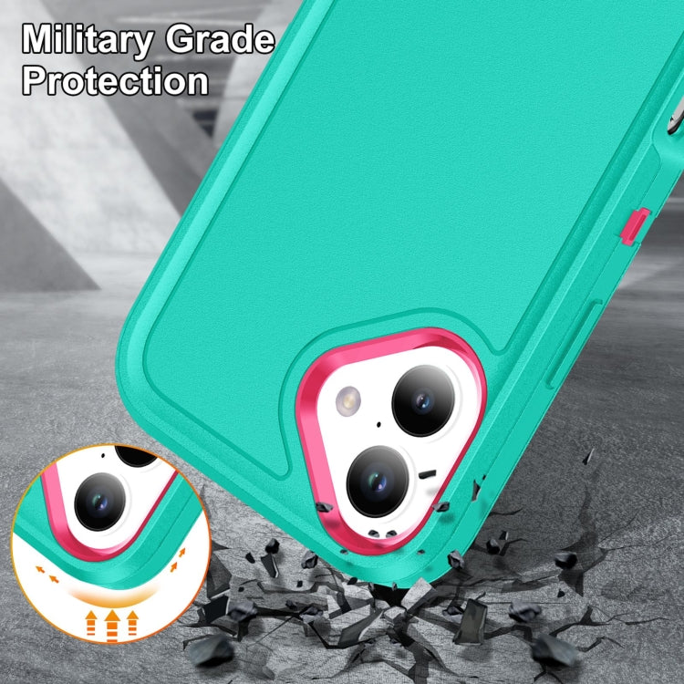 For iPhone 16 Rugged PC + Silicone Phone Case with Holder