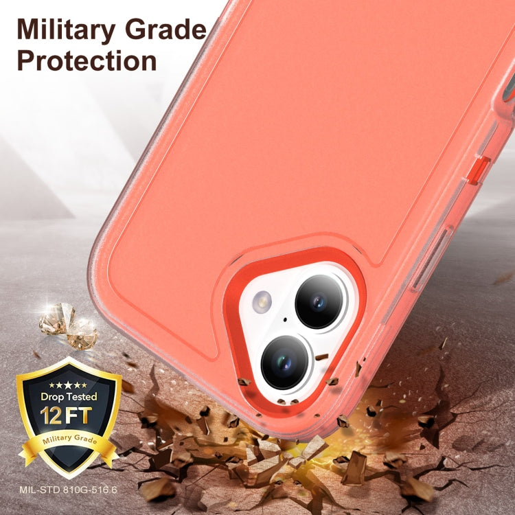 For iPhone 16 Rugged PC + Silicone Phone Case with Holder