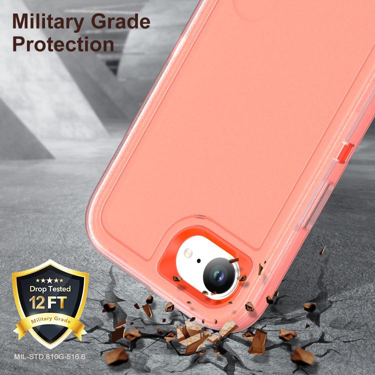 For iPhone 17e / 16e Rugged PC + Silicone Phone Case with Holder