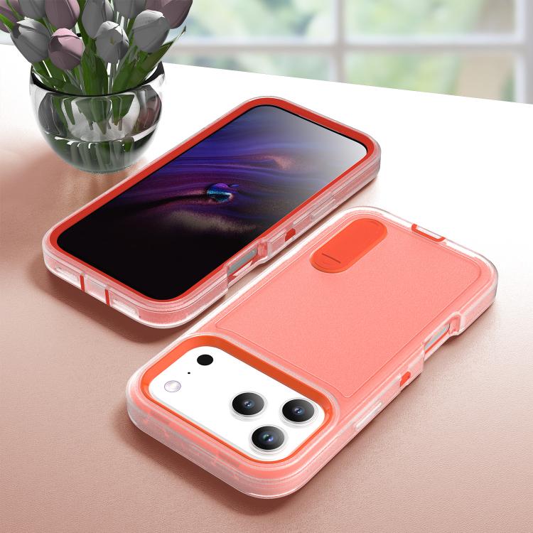 For iPhone 17 Pro Max Rugged PC + Silicone Phone Case with Holder