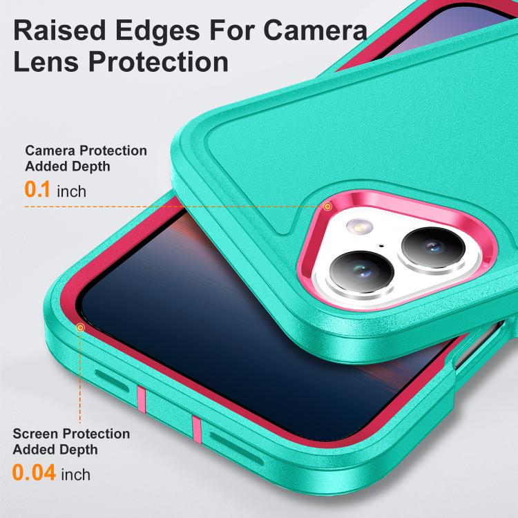 For iPhone 17 Rugged PC + Silicone Phone Case with Holder