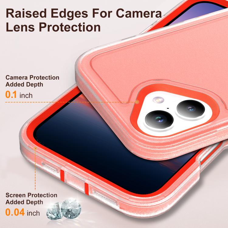 For iPhone 17 Rugged PC + Silicone Phone Case with Holder