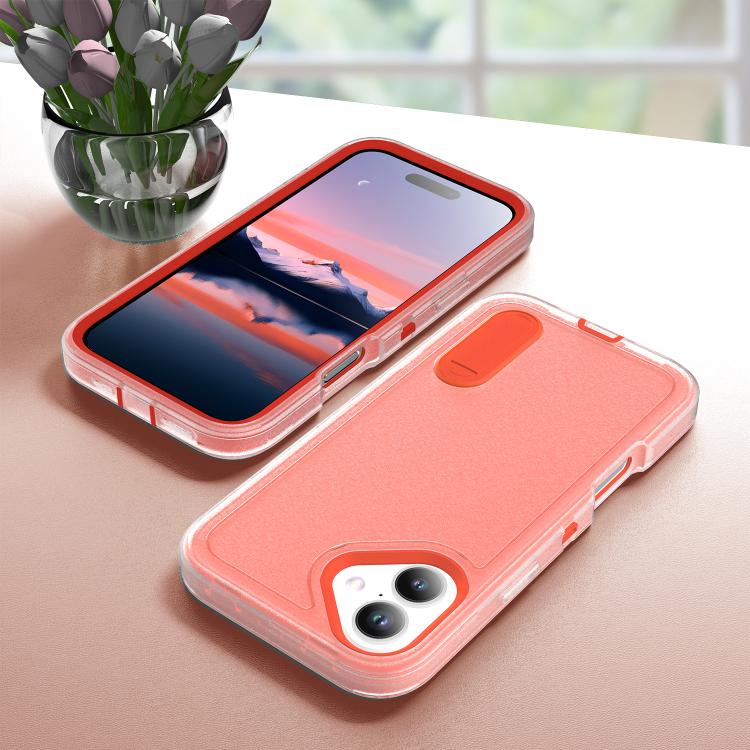 For iPhone 17 Rugged PC + Silicone Phone Case with Holder