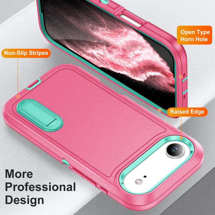 For iPhone Air Rugged PC + Silicone Phone Case with Holder
