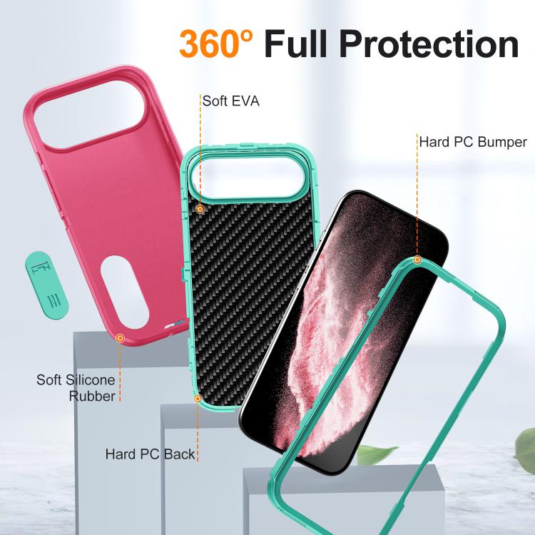 For iPhone Air Rugged PC + Silicone Phone Case with Holder