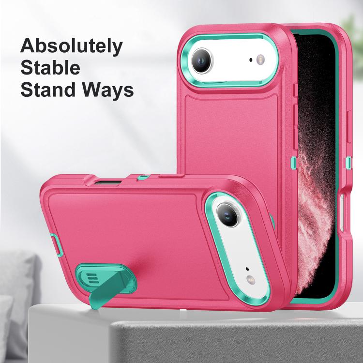 For iPhone Air Rugged PC + Silicone Phone Case with Holder