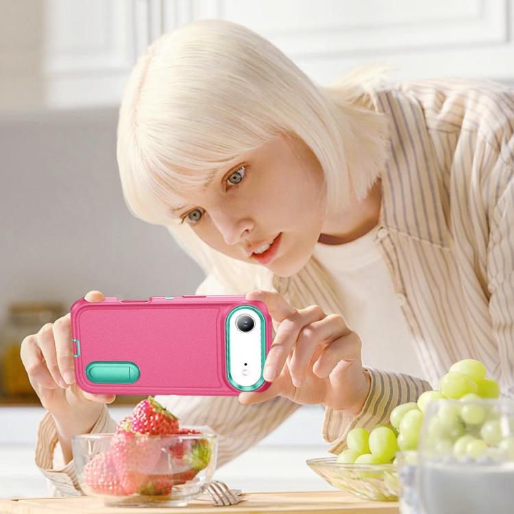 For iPhone Air Rugged PC + Silicone Phone Case with Holder