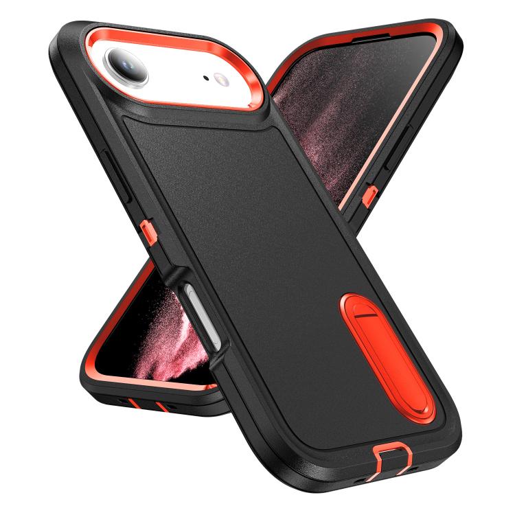 For iPhone Air Rugged PC + Silicone Phone Case with Holder