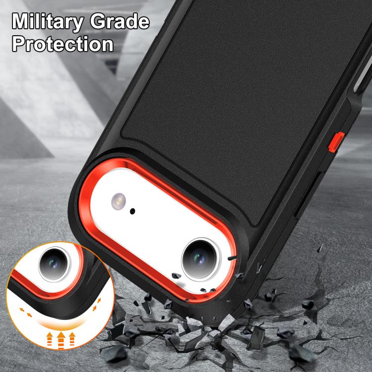 For iPhone Air Rugged PC + Silicone Phone Case with Holder