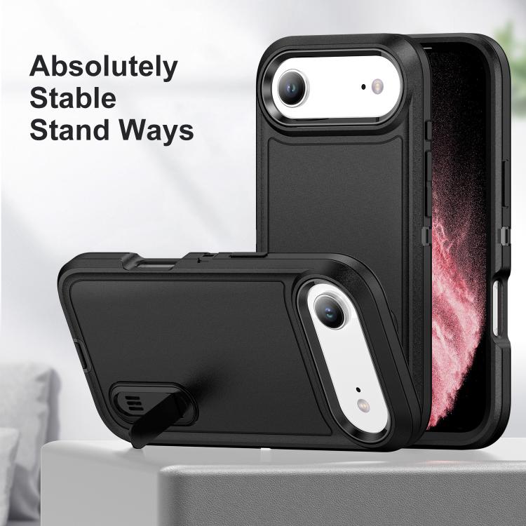 For iPhone Air Rugged PC + Silicone Phone Case with Holder