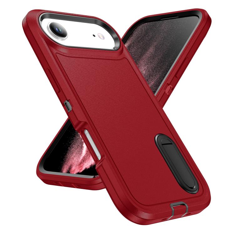 For iPhone Air Rugged PC + Silicone Phone Case with Holder