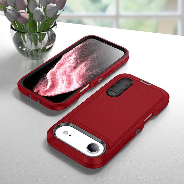 For iPhone Air Rugged PC + Silicone Phone Case with Holder