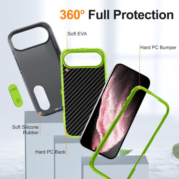 For iPhone Air Rugged PC + Silicone Phone Case with Holder
