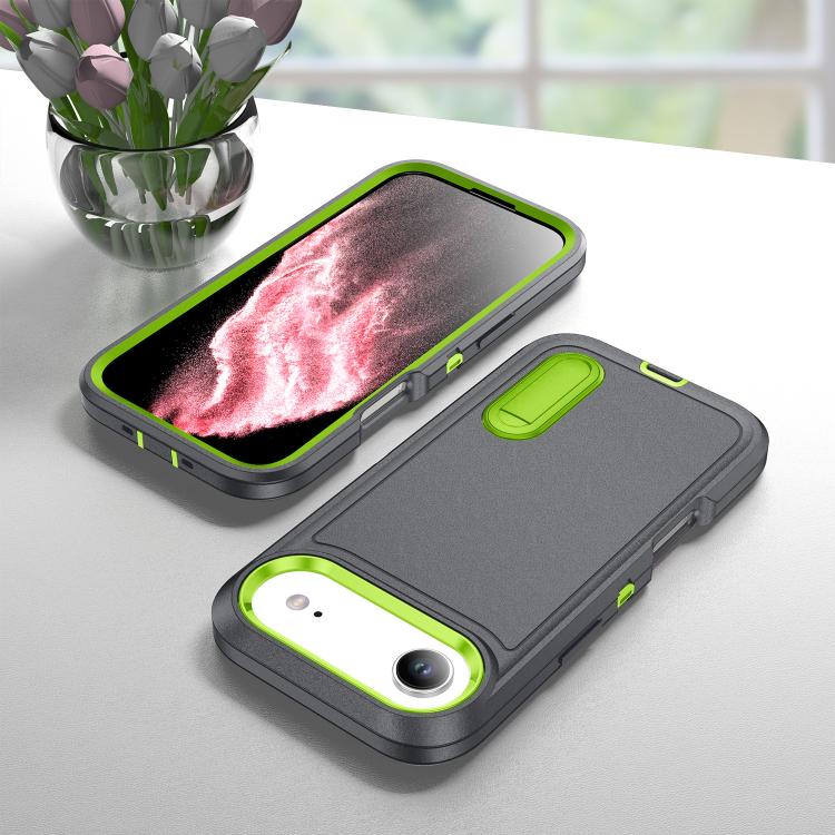 For iPhone Air Rugged PC + Silicone Phone Case with Holder