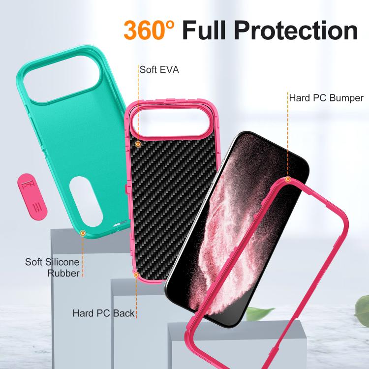 For iPhone Air Rugged PC + Silicone Phone Case with Holder