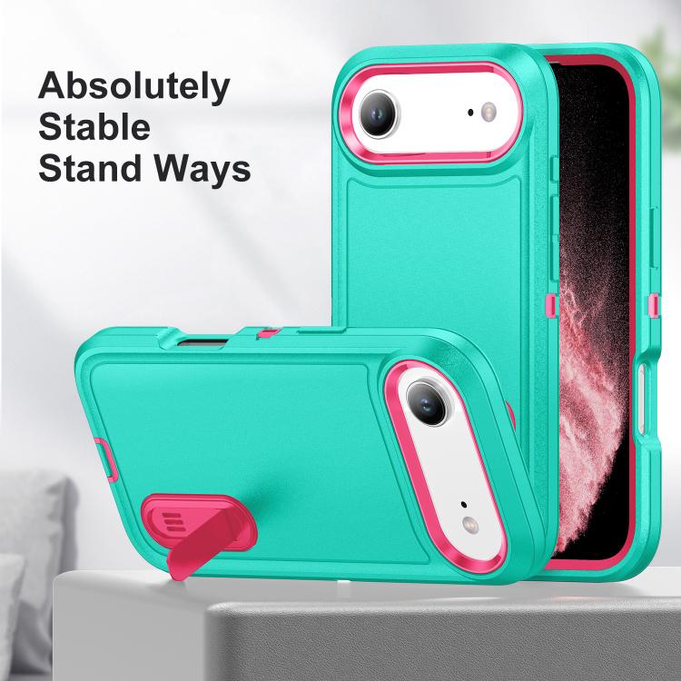 For iPhone Air Rugged PC + Silicone Phone Case with Holder