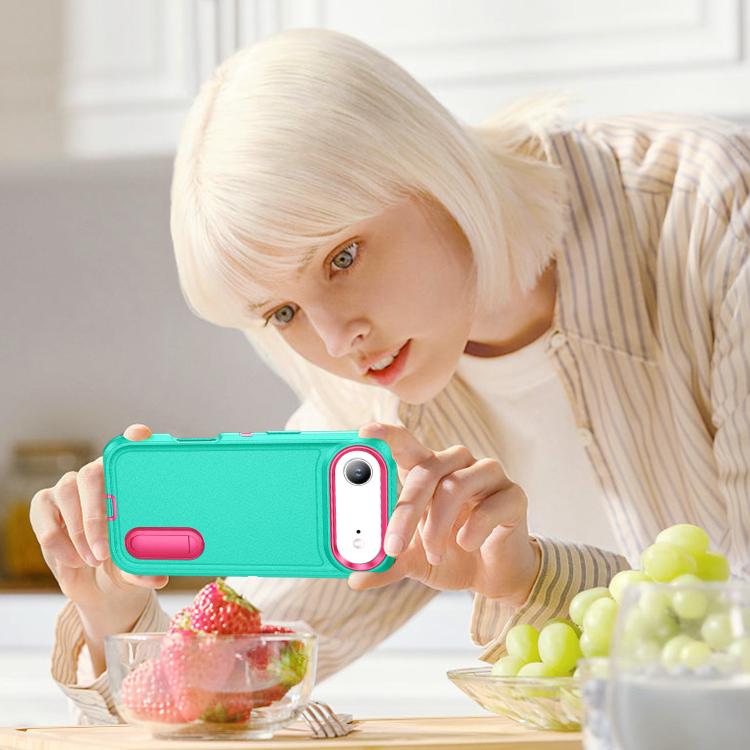 For iPhone Air Rugged PC + Silicone Phone Case with Holder