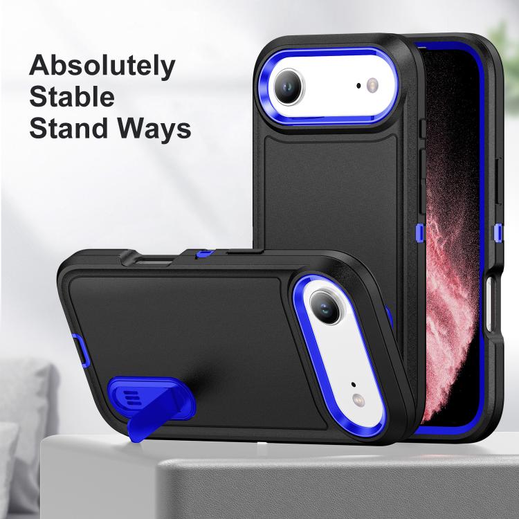 For iPhone Air Rugged PC + Silicone Phone Case with Holder