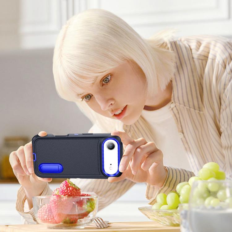 For iPhone Air Rugged PC + Silicone Phone Case with Holder
