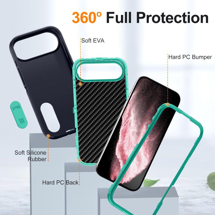 For iPhone Air Rugged PC + Silicone Phone Case with Holder
