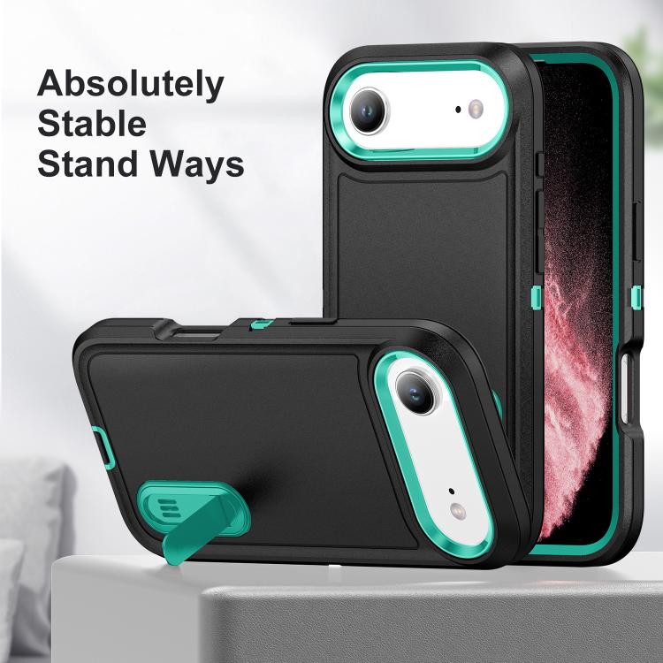 For iPhone Air Rugged PC + Silicone Phone Case with Holder