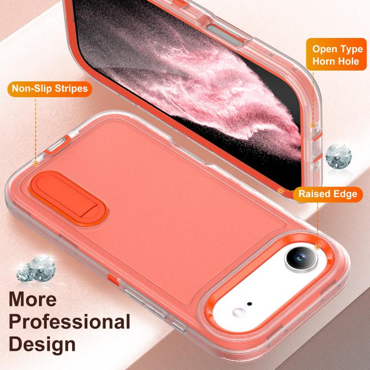 For iPhone Air Rugged PC + Silicone Phone Case with Holder