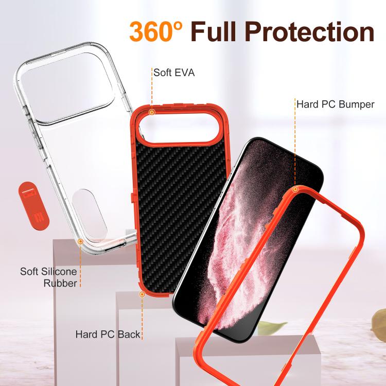 For iPhone Air Rugged PC + Silicone Phone Case with Holder