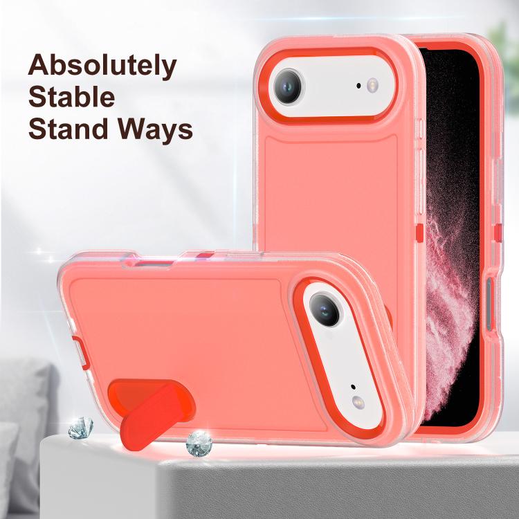For iPhone Air Rugged PC + Silicone Phone Case with Holder
