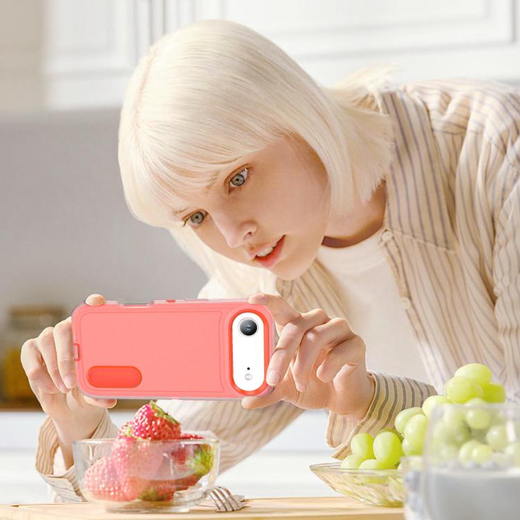 For iPhone Air Rugged PC + Silicone Phone Case with Holder