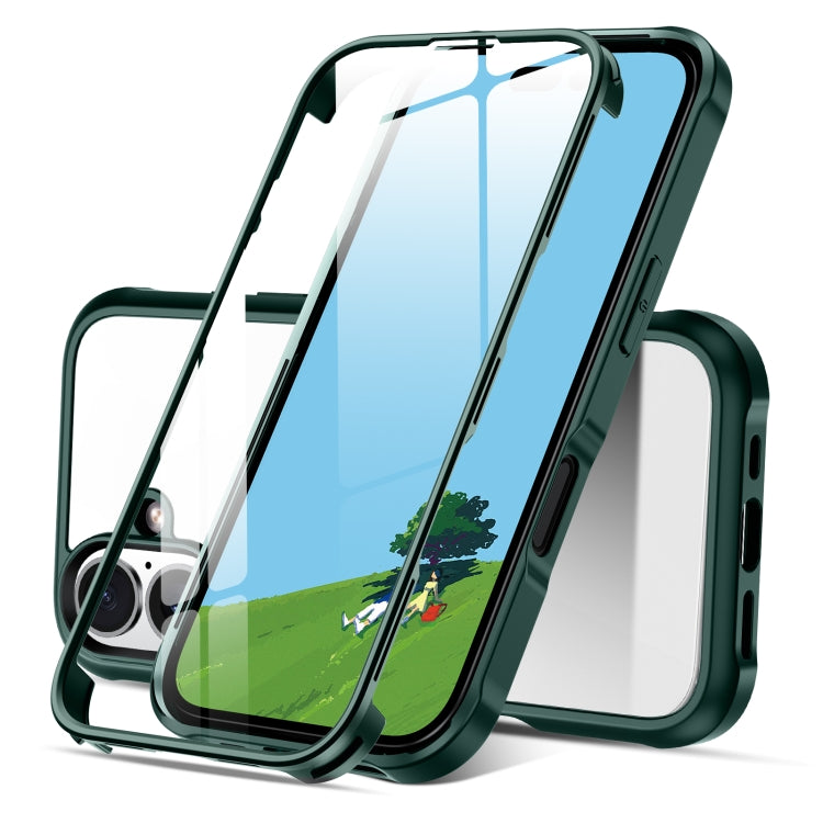 For iPhone 16 Plus Double-sided Plastic Glass Phone Protective Case
