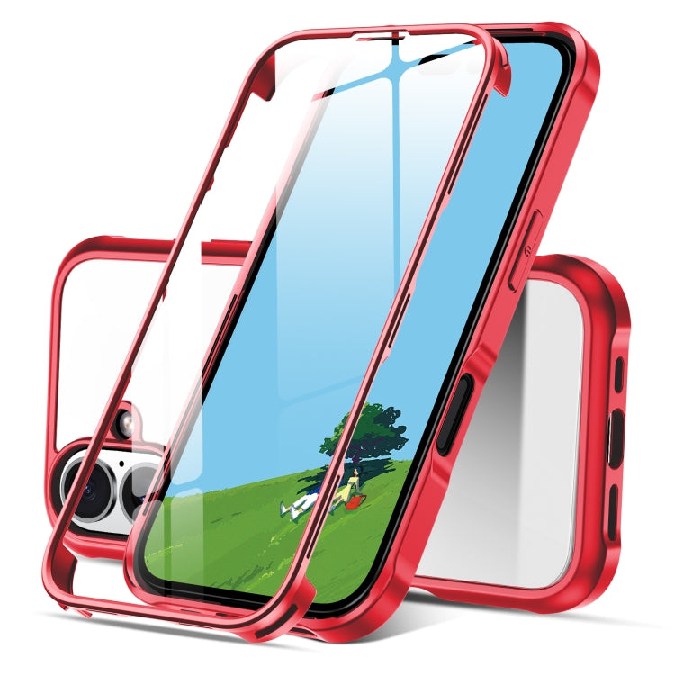 For iPhone 16 Plus Double-sided Plastic Glass Phone Protective Case