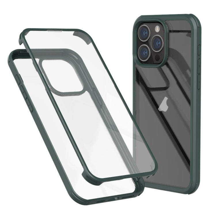 For iPhone 15 Pro Max Double-sided Plastic Glass Phone Protective Case