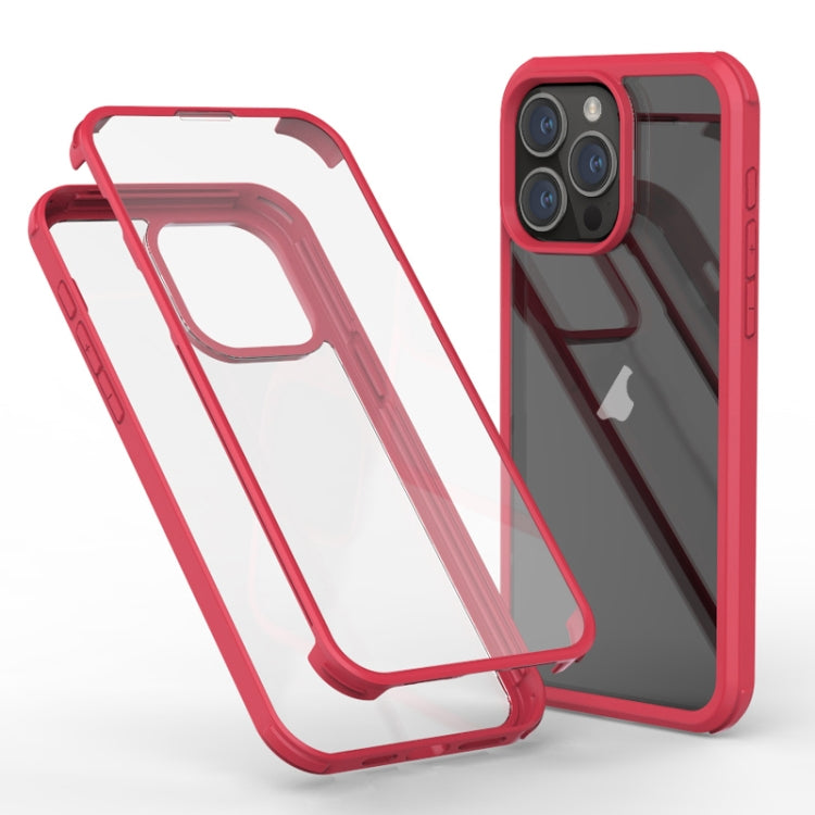 For iPhone 15 Pro Max Double-sided Plastic Glass Phone Protective Case