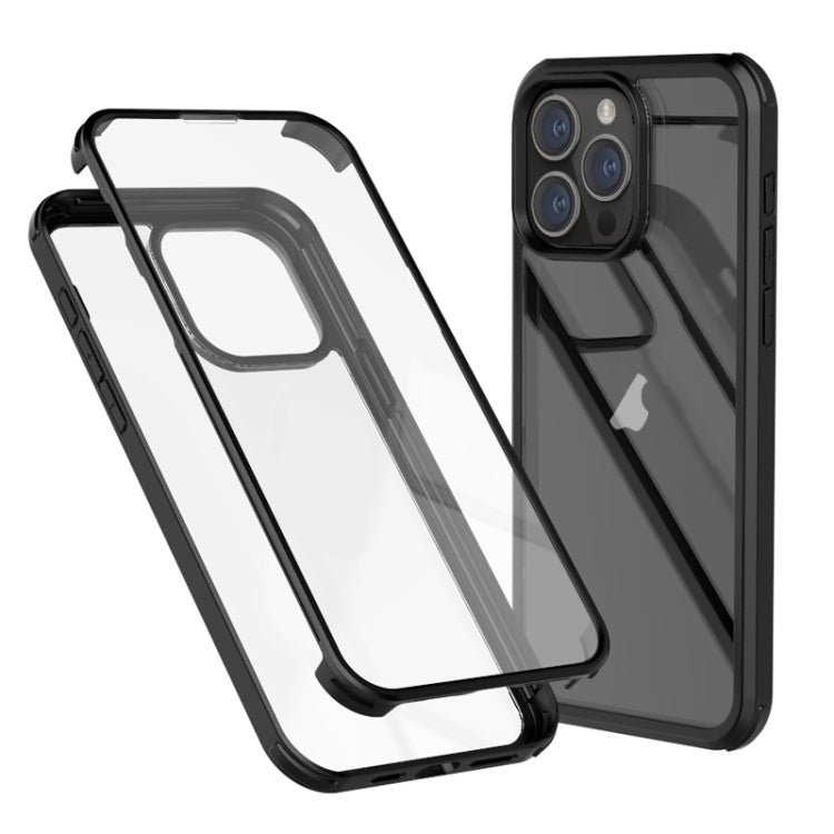 For iPhone 15 Pro Max Double-sided Plastic Glass Phone Protective Case